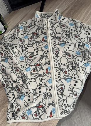 Кофта флісова дитяча frozen біла на зріст 150 см