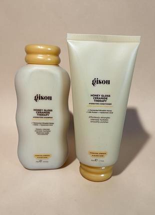 Набір gisou шампунь і кондиціонер honey gloss hydrating conditioner+ honey gloss hydrating shampoo