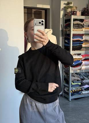 Жіночий кофта толстовка худи реглан свитер свитшот світшот stone island чорний