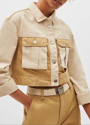 ✨ жіноча джинсова куртка bershka xs/s — стильна укорочена модель