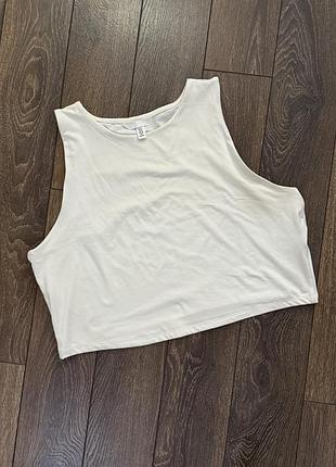 Білий базовий кроп-топ h&m xl
