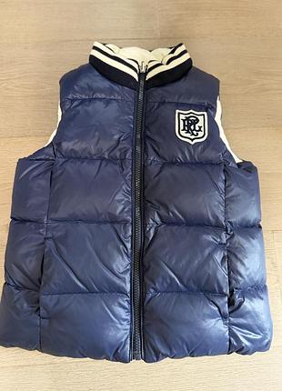 Жилетка двухстороння для хлопчика ralph lauren пухова синя на 6 років