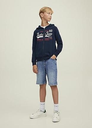 Кофта на замку темно-синя jack&jones