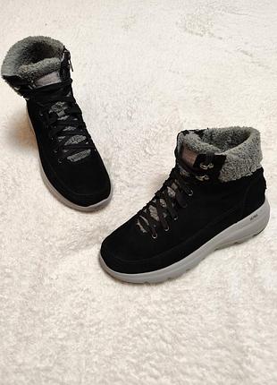 Жіночі зимові черевики skechers glacial ultra - woodlands 39р 25.5см
