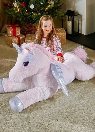 🦄 новая мягкая игрушка огромный мягкий единорог 120 см