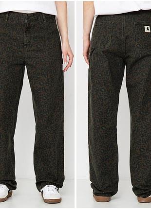 Жіночі прямі штани carhartt wip 26 леопард regular fit