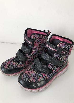Кросівки дитячі skechers з підсвіткою різнокольорові