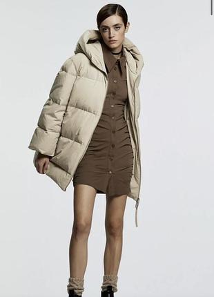 Жіноча зимова куртка zara бежева s