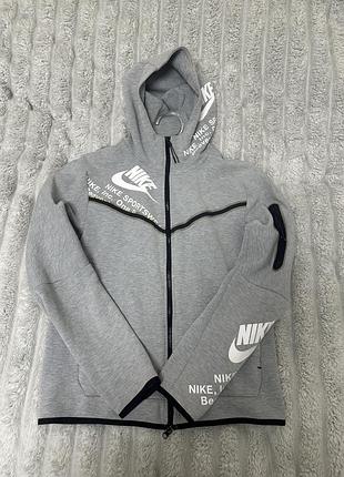 Чоловіча спортивна кофта nike tech fleece сіра