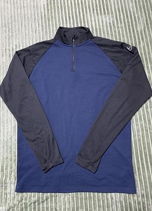 Спортивна кофта чоловіча nike dri-fit синя з чорним