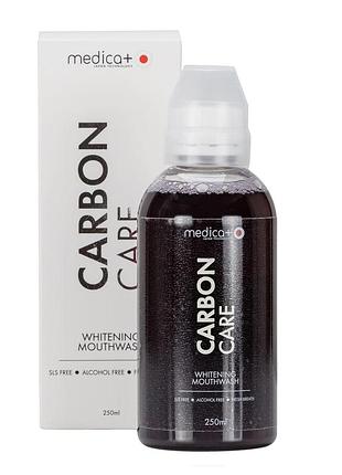 Відбілюючий ополіскувач для ротової порожнини medica+ carbon carе