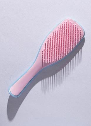 Щетка для волос hair comb wet detangling hair brush blue-light pink