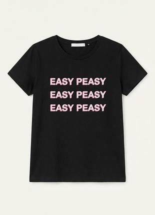 Чорна футболка easy peasy
