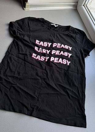 Чорна футболка easy peasy 3