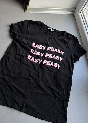 Чорна футболка easy peasy 4