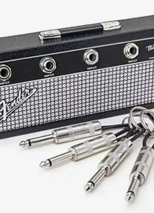 Стильна настінна ключниця fender з 4 брелоками jack для ключів оригінальний органайзер у вигляді підсилювача