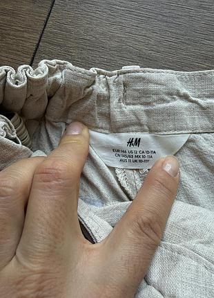 Штани лляні h&m / брюки 7