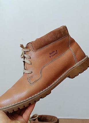 Коричневые сапоги ботинки рр 43 hush puppies натуральная кожа