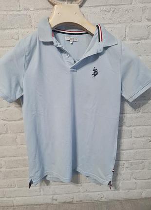 Поло для хлопчиків u.s. polo assn блакитне