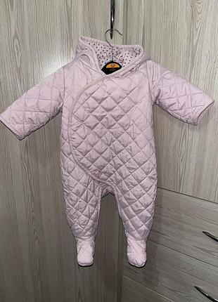 Чоловічок для дівчинки baby cap рожевий демі 3-6 міс