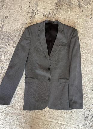 Піджак zara man, чорно сірий.