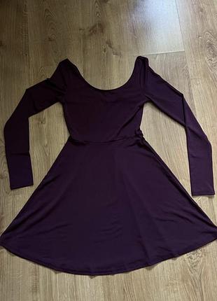Бордова міні-сукня  h&m для жінок  на xs-s сяде ідеально 🍷🍒 2