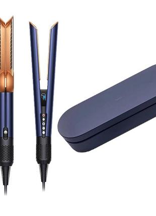Стайлер-випрямляч для волосся з кейсом airstrait ht01 prussian blue/rich copper