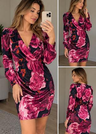 Яскрава жіноча сукня bodyflirt boutique, розмір eur 36/38 (s), квітковий принт, приталений крій,, довгий рукав. стильна та ефектна.