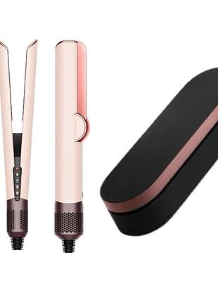 Стайлер-випрямляч для волосся з кейсом airstrait ht01 ceramic pink/rose gold