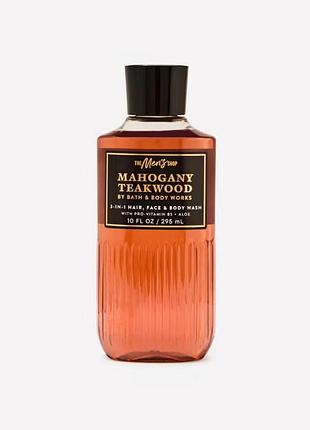 Чоловічий гель для душу 3 в1 bath & body works mahogany teakwood 295 мл