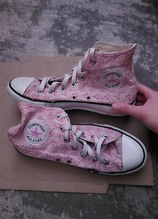 Розовые кеды converse all star
