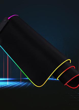 Игровая поверхность с подсветкой, коврик для мышки с подсветкой fantech mpr800s rgb black 70x30см