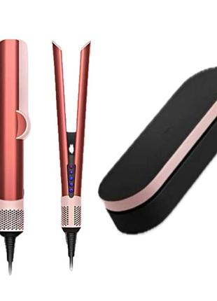 Стайлер-випрямляч для волосся з кейсом airstrait ht01 strawberry bronze/blush pink