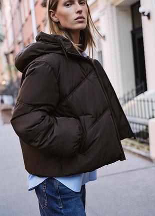 Стьобаний анорак з капюшоном water repellent windproof