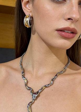 Цепочка в виде змеи из медицинской стали (stainless steel)