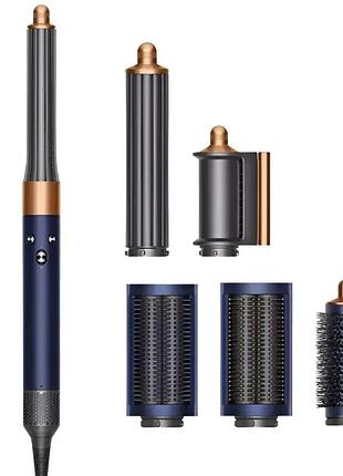 Стайлер для волосся airwrap complete long 6 насадок blue/copper, золотий/синій