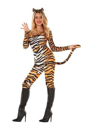 Жіночий карнавальний костюм тигра morphcostumes (tiger bodysuit) в новому стані