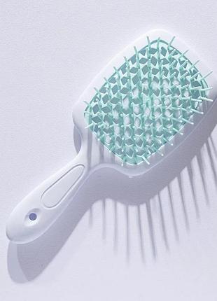 Щетка для волос hollow comb superbrush plus white-mint