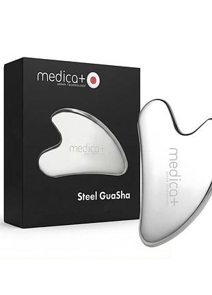 Стальной скребок гуаша для моделирования овала лица medica+ steel guasha