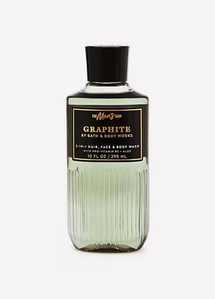 Чоловічий гель для душу 3 в1 bath & body works graphite 295 мл