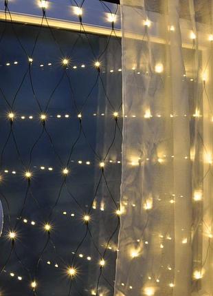 Світлодіодна гірлянда-сітка lightzone 160 led 3.2х1.5 м теплий білий