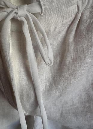 Брюки білі лляні massimo dutti 2