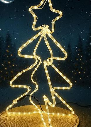 Новорічна світлодіодна декоративна фігура ялинка lightzone, теплий білий