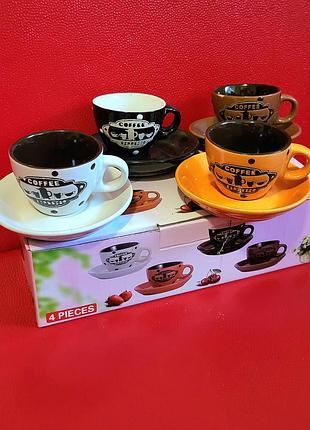 Кофейний сервіз для еспресо «coffee espresso» кераміка 8 предметів