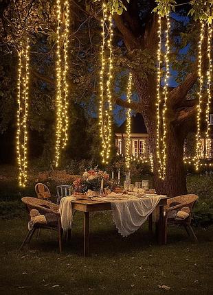 Світлодіодна гірлянда casa deco led lianen, 5 ліан по 192 см, тепле біле світло