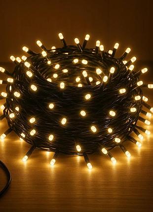 Светодиодная гирлянда casa deco 120 led 19.5 м теплый белый