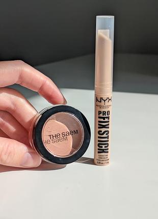 Персиковий консилер the saem + консилер-коректор nyx