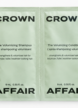 Набор пробников по уходу за тонкими волосами crown affair the volumizing shampoo the volumizing conditioner 18ml