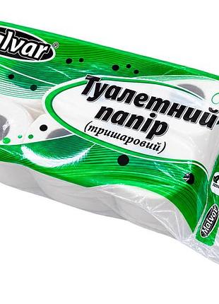Туалетний папір malvar (98мм) 3-х шаровий (16шт) (1460777)