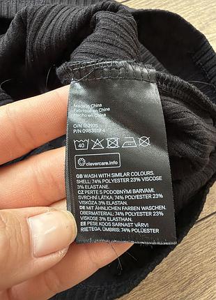 Чорна сукня в рубчик / чорне плаття h&m 6